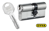 EVVA ICS Nachschlüssel in Silber und EVVA ICS Ersatzzylinder in Silber