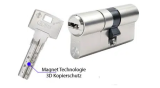 ABUS Bravus 3500 MX Magnet Nachschlüssel und Ersatzzylinder in Silber