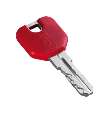 ein ICS Schlüssel mit roter Designreide.