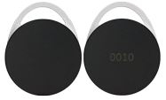 Runde Kunststoff Transponder mit Metallbügel von Mada für die Sprache MIFARE Classic® 1K in Schwarz