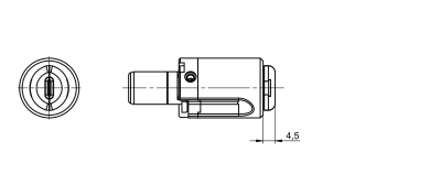 Assa CLIQ Go elektronischer Druckzylinder NC40 Maßzeichnung für Schutzkappe