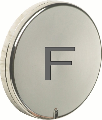 Vandalismus Rosette mit F für Feuerwehr inkl. Magnetschlüssel