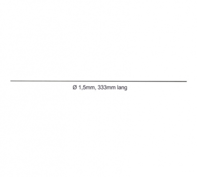 Federstahldraht ungebogen Ø1,5mm, 333mm lang