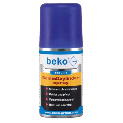 BEKO | Servicespray/Pflegespray/Schließzylinderspray Tecline für alle mechanischen Schließzylinder außer WILKA & Ankerslot 50ml