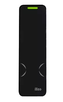 ein ISEO ARGO 1NCA Mullion Smart Relay in der Farbe Schwarz glänzend