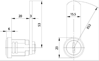 Technische Zeichnung für den ZS 85 Universalzylinder von Burg Wächter