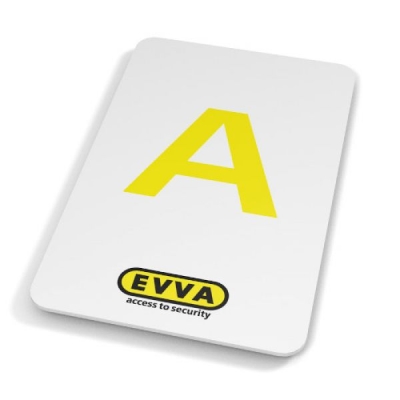 Transponderkarte mit Evva Logo für das elektronische Schließsystem Evva Airkey