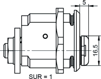 Schließhebelzylinder CLIQ Go N320 Maßzeichnung technische Zeichnung 2
