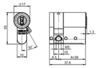 Assa eCLIQ elektronischer Halbzylinder N532 Technische Zeichnung