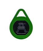 ein grüner Schlüsselanhänger für das Evva Airkey System
