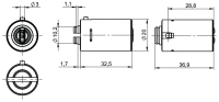 Assa CLIQ Go elektronischer Schaltzylinder NC52 Maßzeichnung