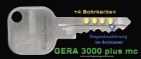 ISEO Gera 3000 plus mc Nachschlüssel in Silber